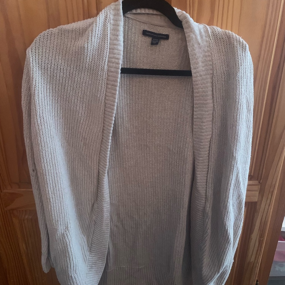 Beige American Eagle Cardigan